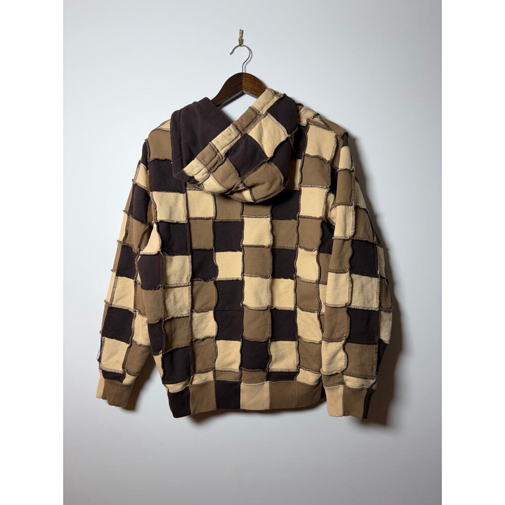 Supreme Reverse Patchwork Zip Up Hooded Sweatshirt - image 4